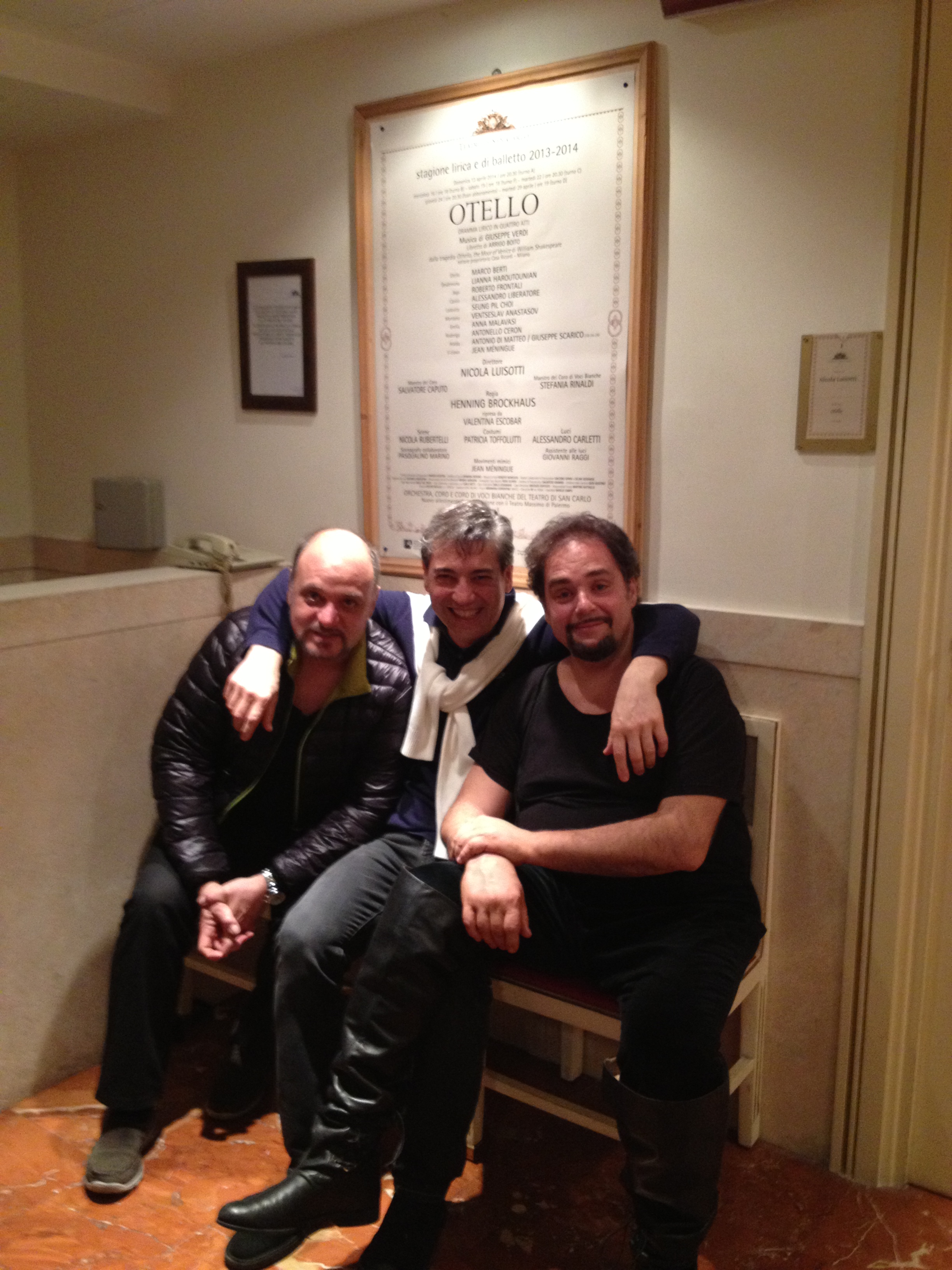 Roberto Frontali con Nicola Luisotti e Marco Berti